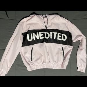 Forever 21 Pale pink windbreaker hooded crop